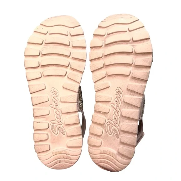 Skechers Foamies Footsteps Blush Sandal Sz 8 “How Extra” Pearl Sparkle Luxe Foam - Picture 11 of 13